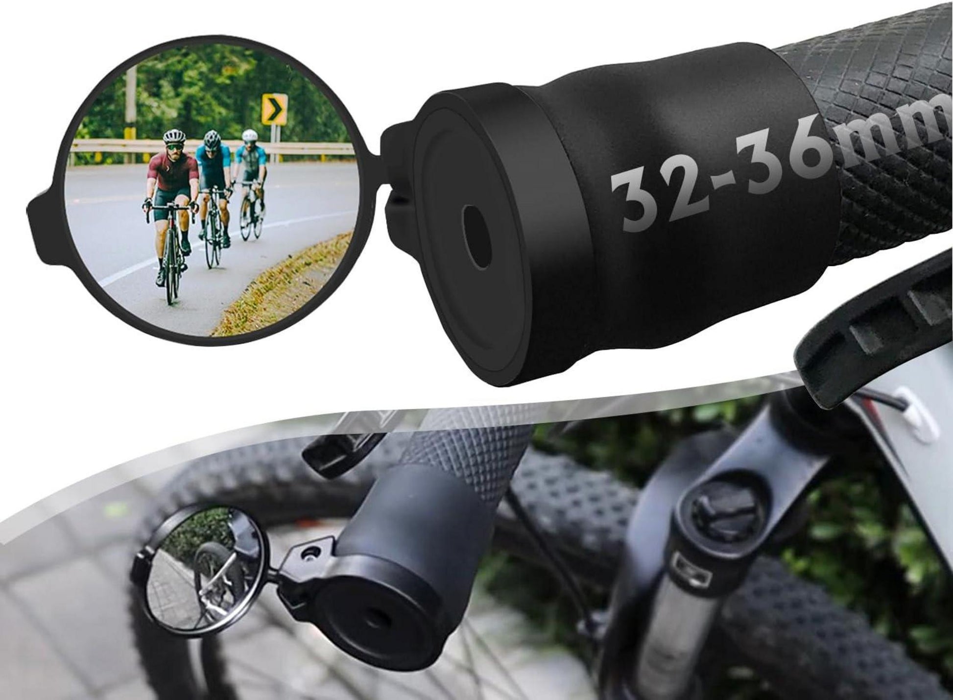 Arkham Mini-Faltfahrradspiegel mit 360° drehbarer Linse