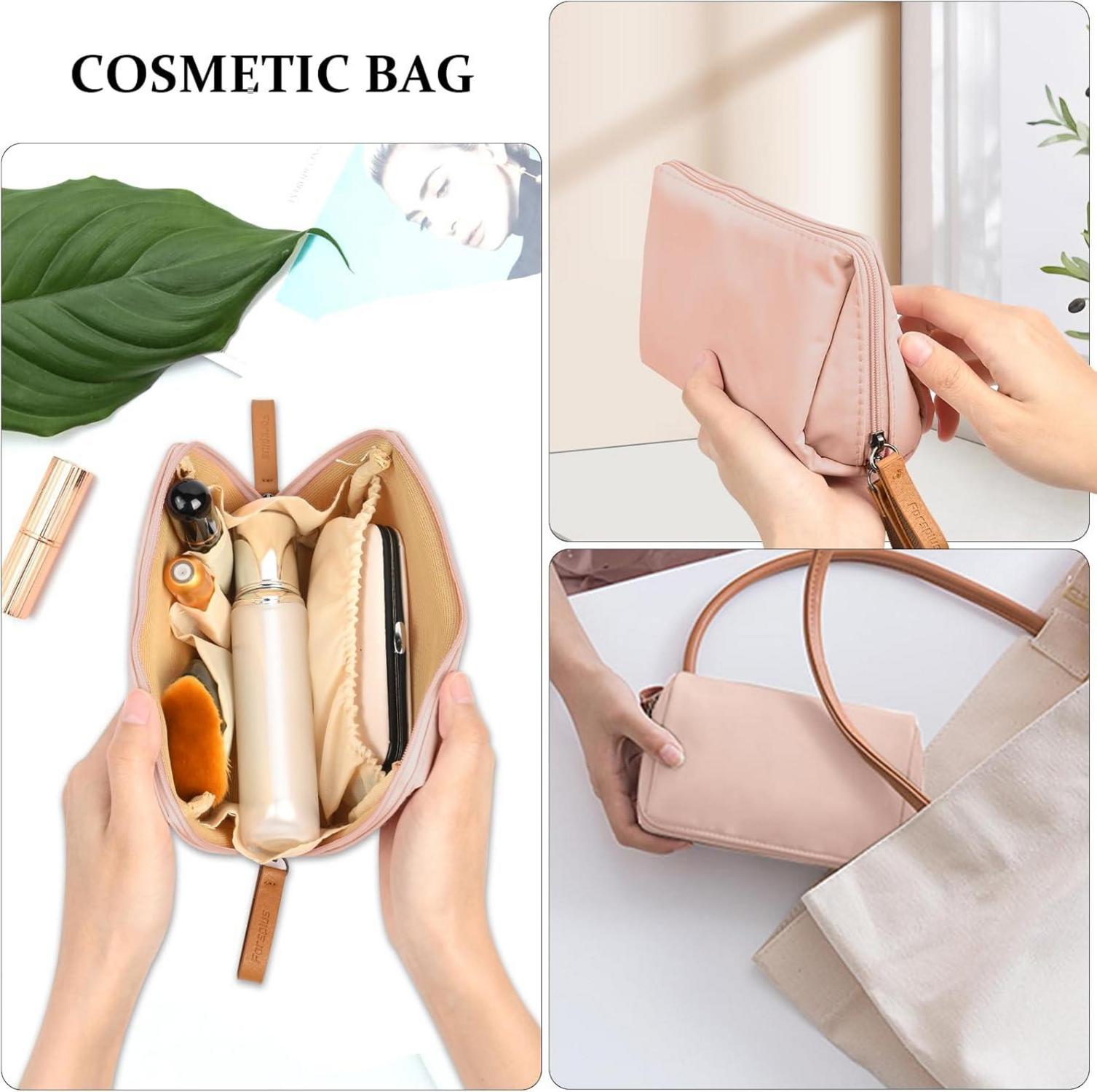 Kleine Kosmetiktasche mit Trennwand, Reise Kulturbeutel, wasserdicht, leicht, Damen Handtasche