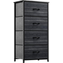 YITAHOME Kommode mit 4 Stoffschubladen, Schwarze