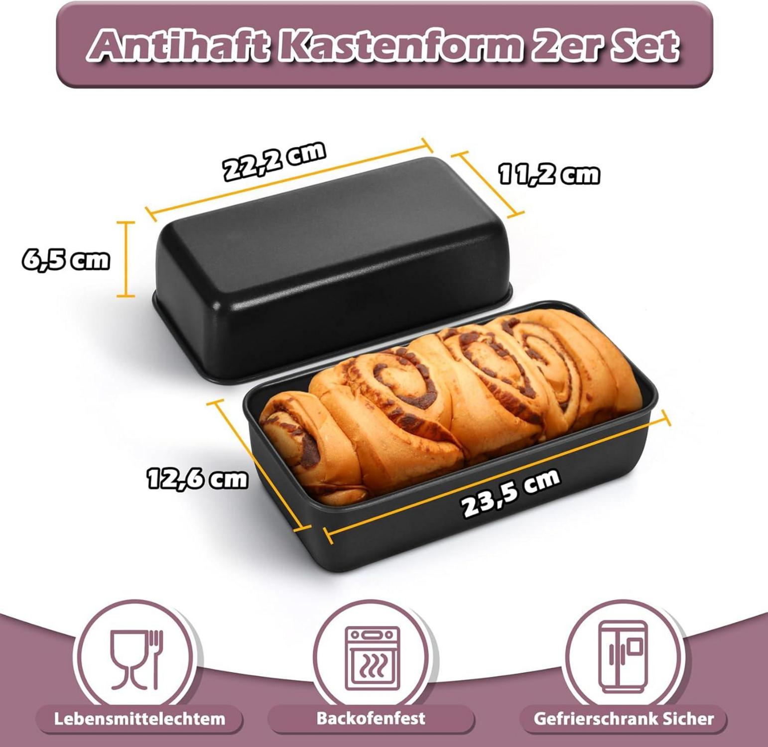Onader Brotbackform 2er-Set Antihaftbeschichtet mit