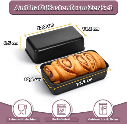 Onader Brotbackform 2er-Set Antihaftbeschichtet mit