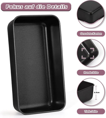 Brotbackform 2er-Set Antihaftbeschichtet Edelstahlkern 23,5x12,6x6,5cm