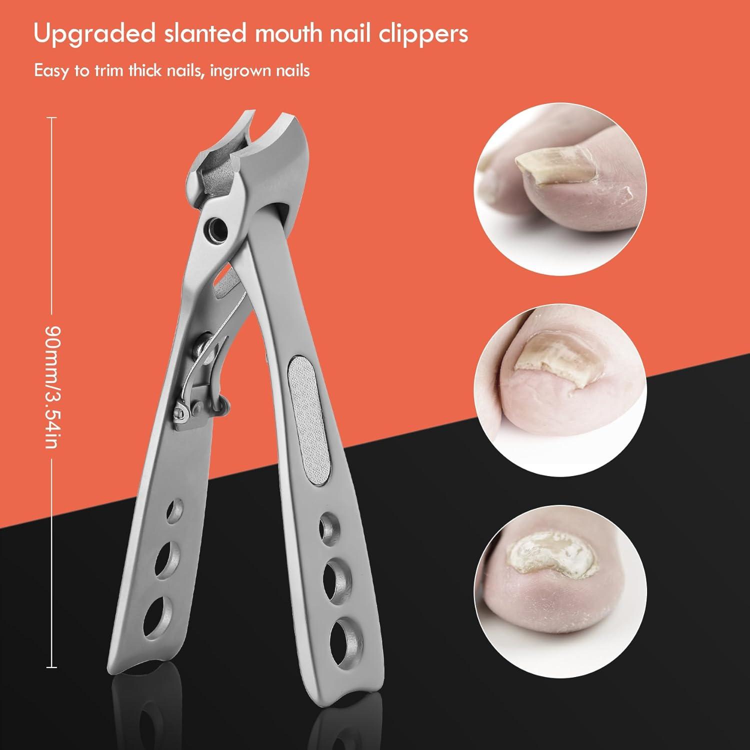 BEZOX Nagelknipser für Eingewachsene Nägel und dicke Nägel - Premium Edelstahl