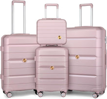 Kofferset 4tlg Handgepäck Trolley Hartschalen Beautycase TSA Schloss