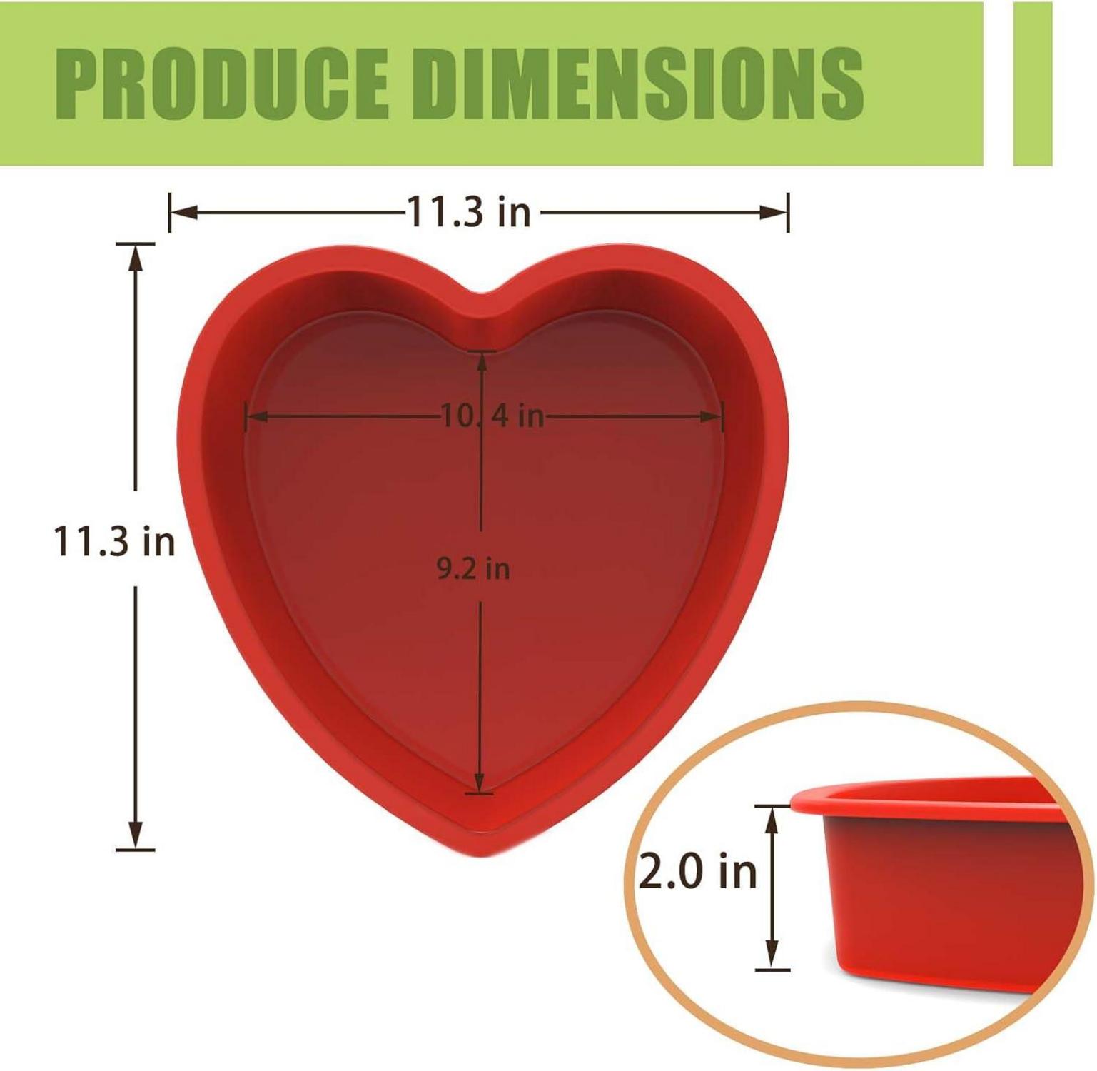 Große Silikon Herz Backform Ø 26cm Antihaft 100% BPA-frei