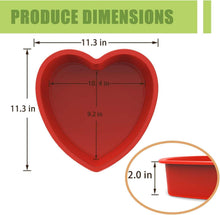Große Silikon Herz Backform Ø 26cm Antihaft 100% BPA-frei