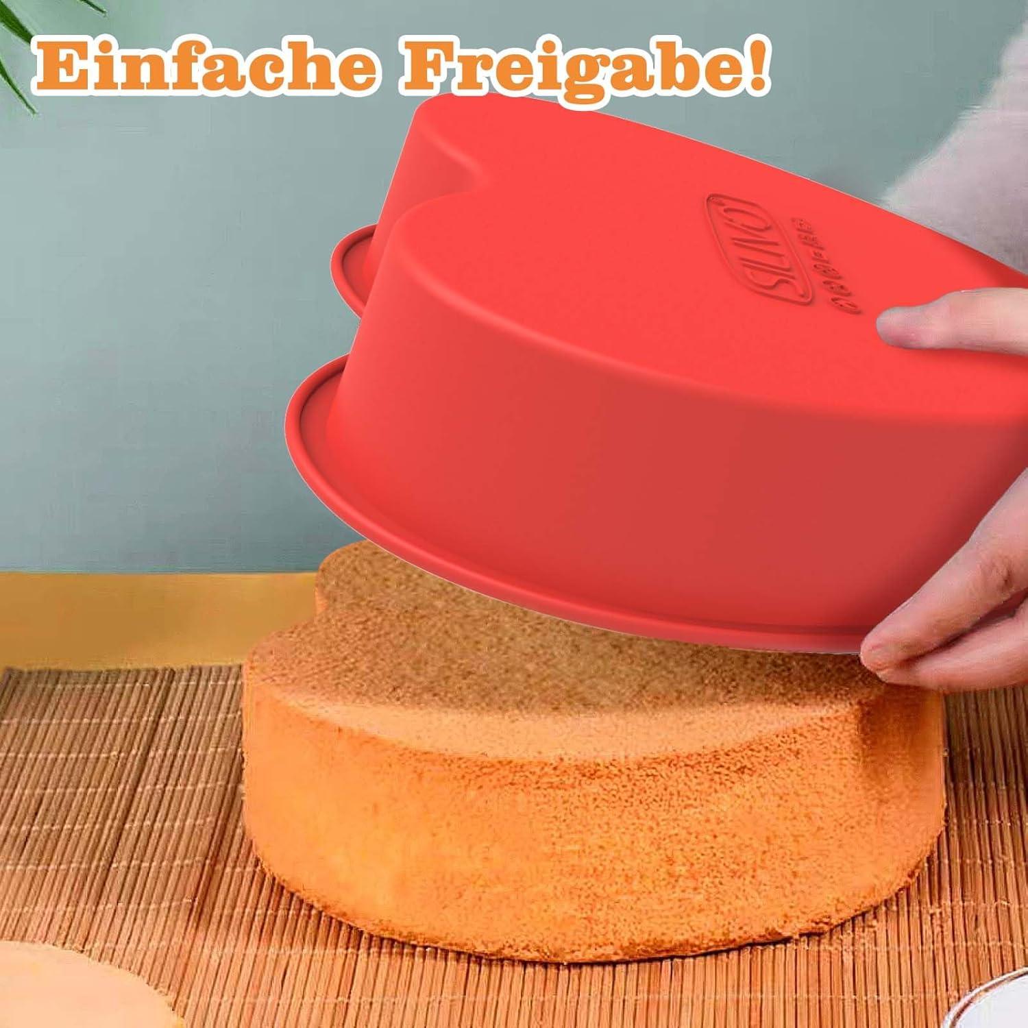 Silikon Herz Backform Kuchenform Antihaft Ø 20cm Pudding 1 Stück