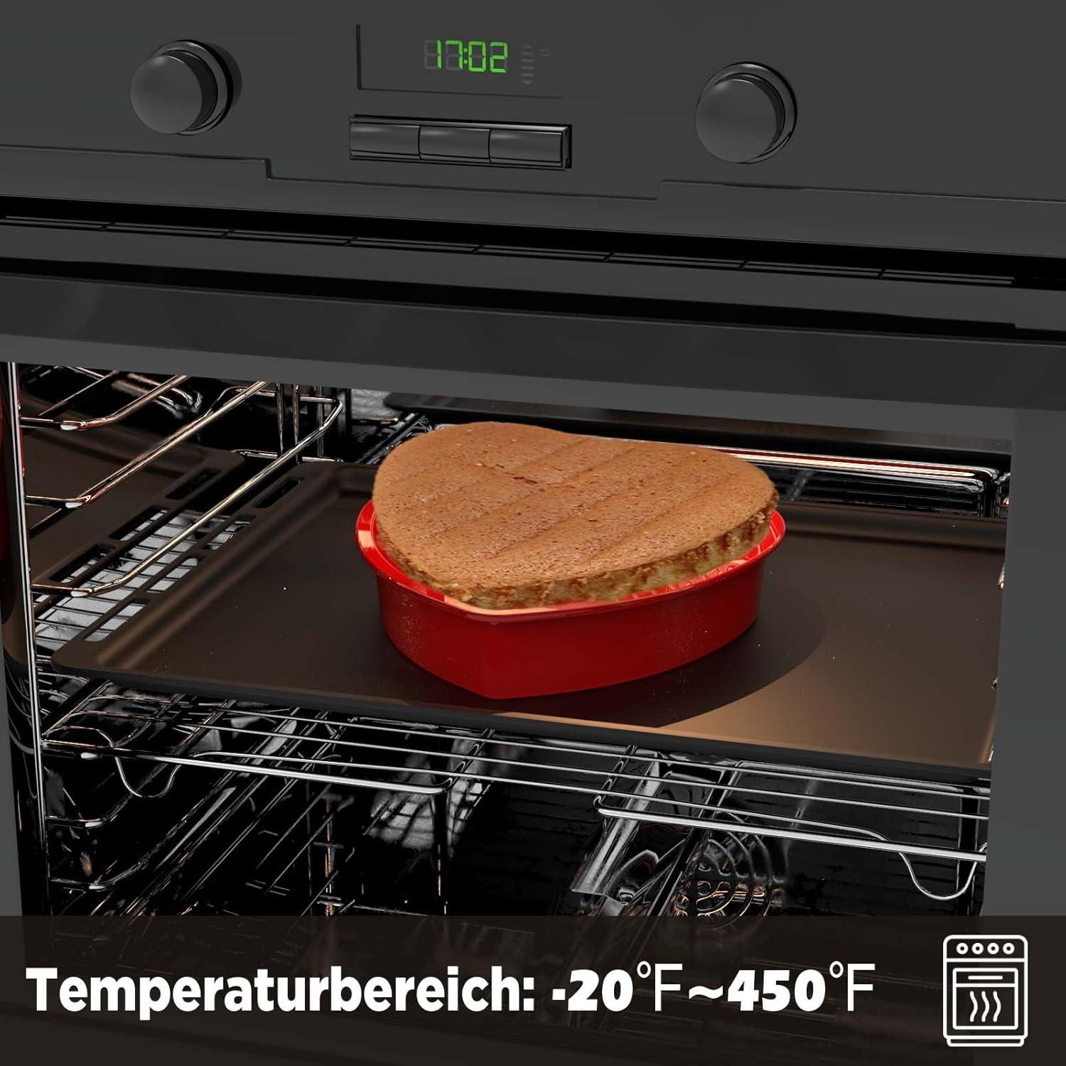 Silikon Backform Herz Ø 20cm Antihaft Herzform für Kuchen Pudding