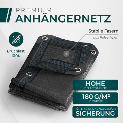 Feinmaschiges Anhängernetz 3x6m mit Gummizug – Ladungssicherung