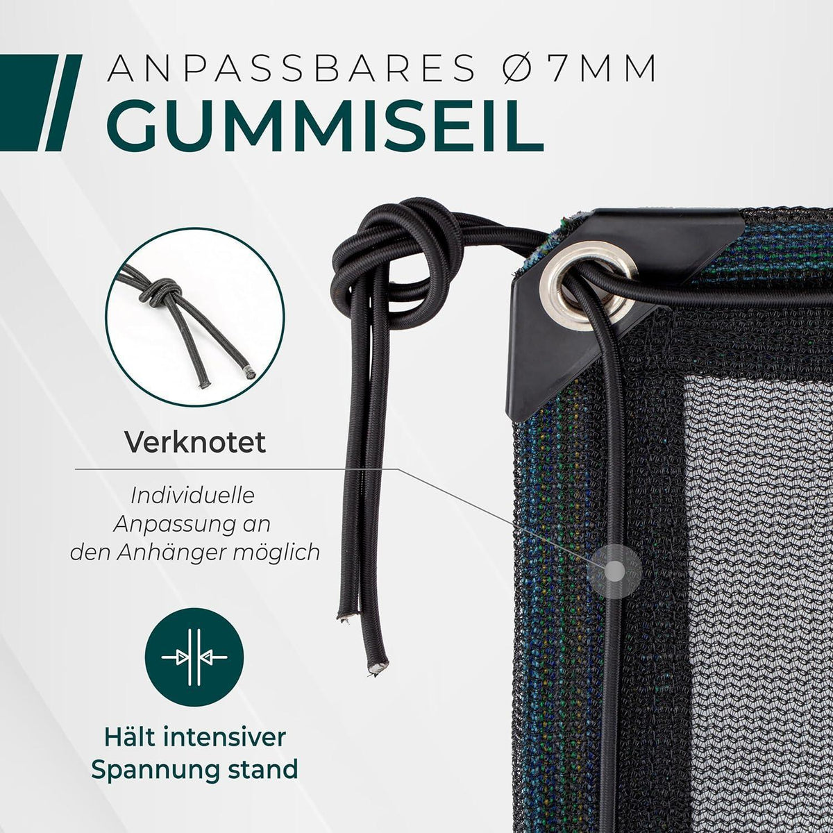 Feinmaschiges Anhängernetz 3x6m mit Gummizug – Ladungssicherung
