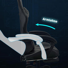 Ergonomischer Gaming Stuhl mit Fußstütze Grau - Büro