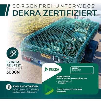 Anhängernetz 3,5x8m – DEKRA geprüft, reißfest & wetterfest