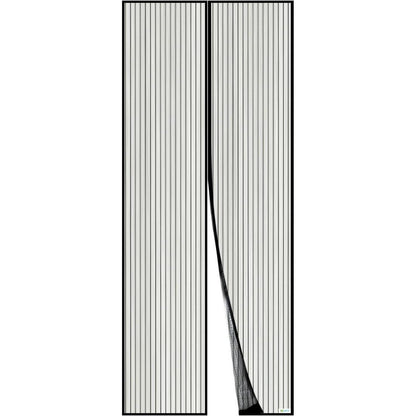 Magnetischer Fliegengitter Tür 110x210cm Schwarz Klebemontage