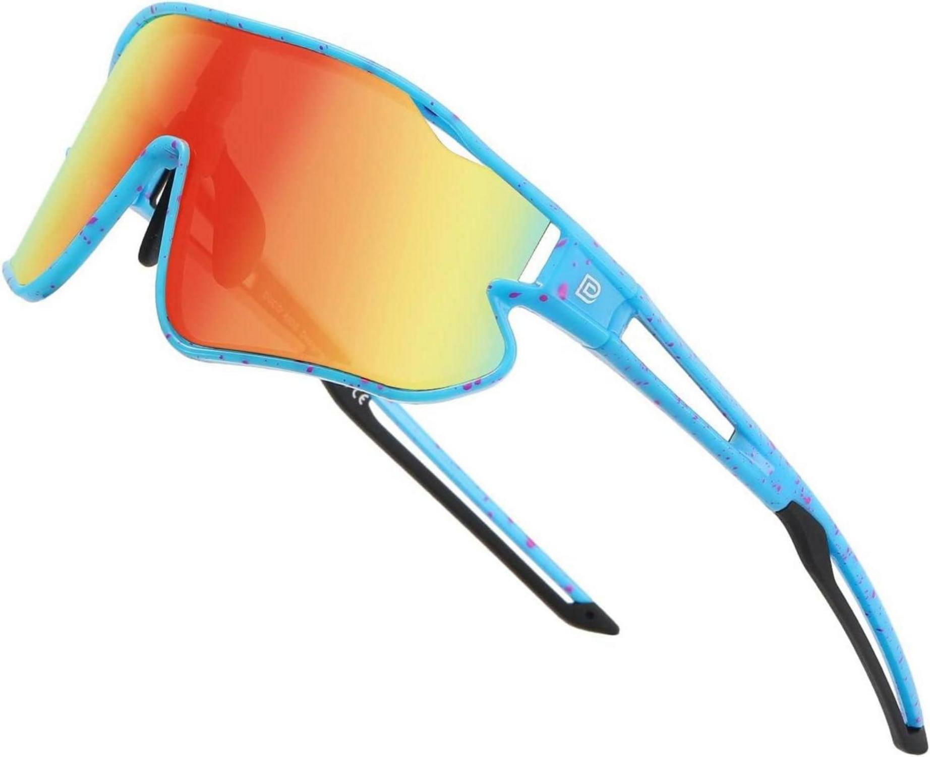 Kinder Sonnenbrille Sport Baseball TR90 UV400 Blau Schwarz RevoOrange