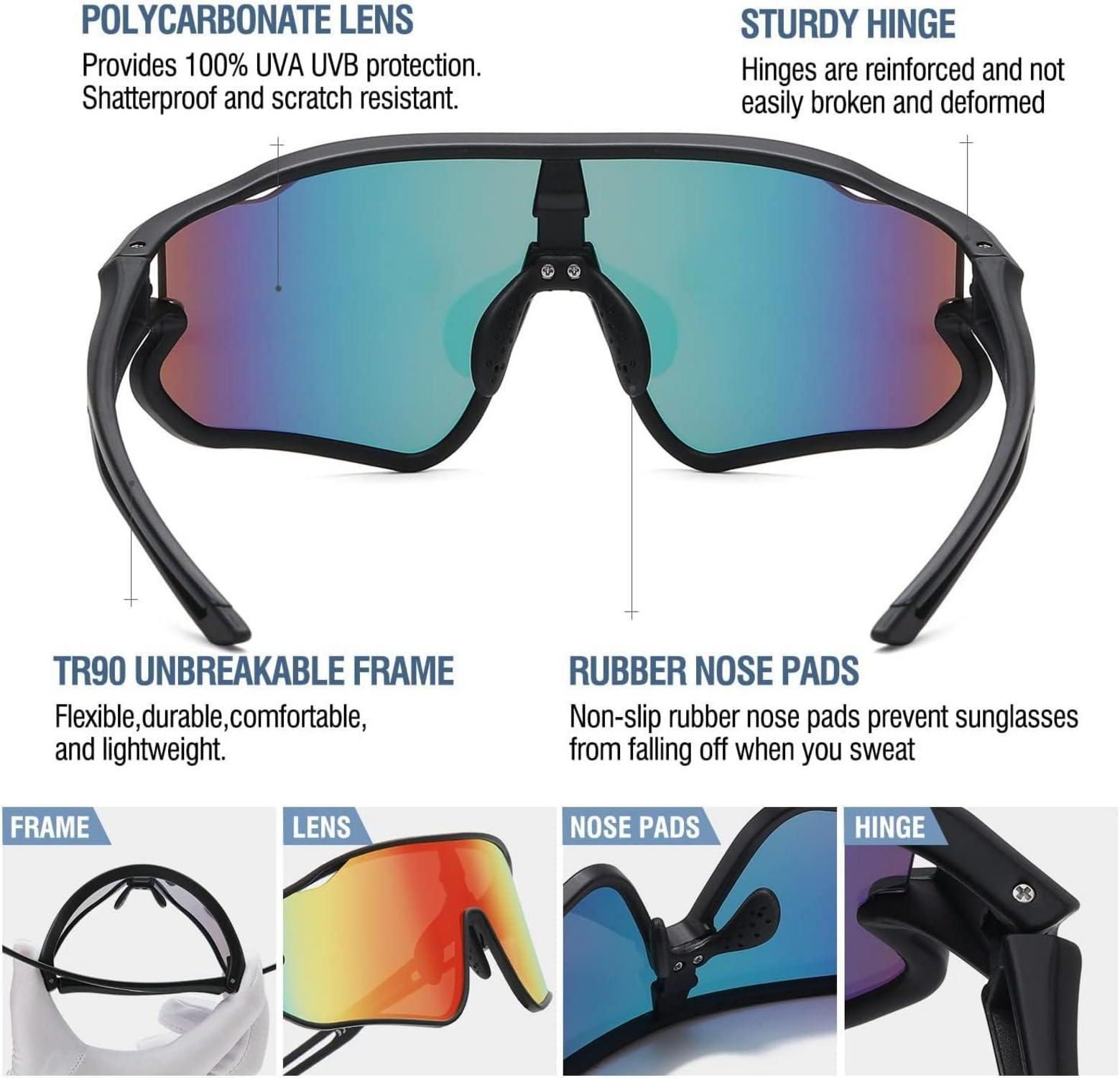 Kinder Sport Sonnenbrille TR90 Rahmen UV400 Radfahren Sonnenbrillen