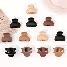 Kavya Haarklammer Set 12 Stück Damen Kinder Braun Matt