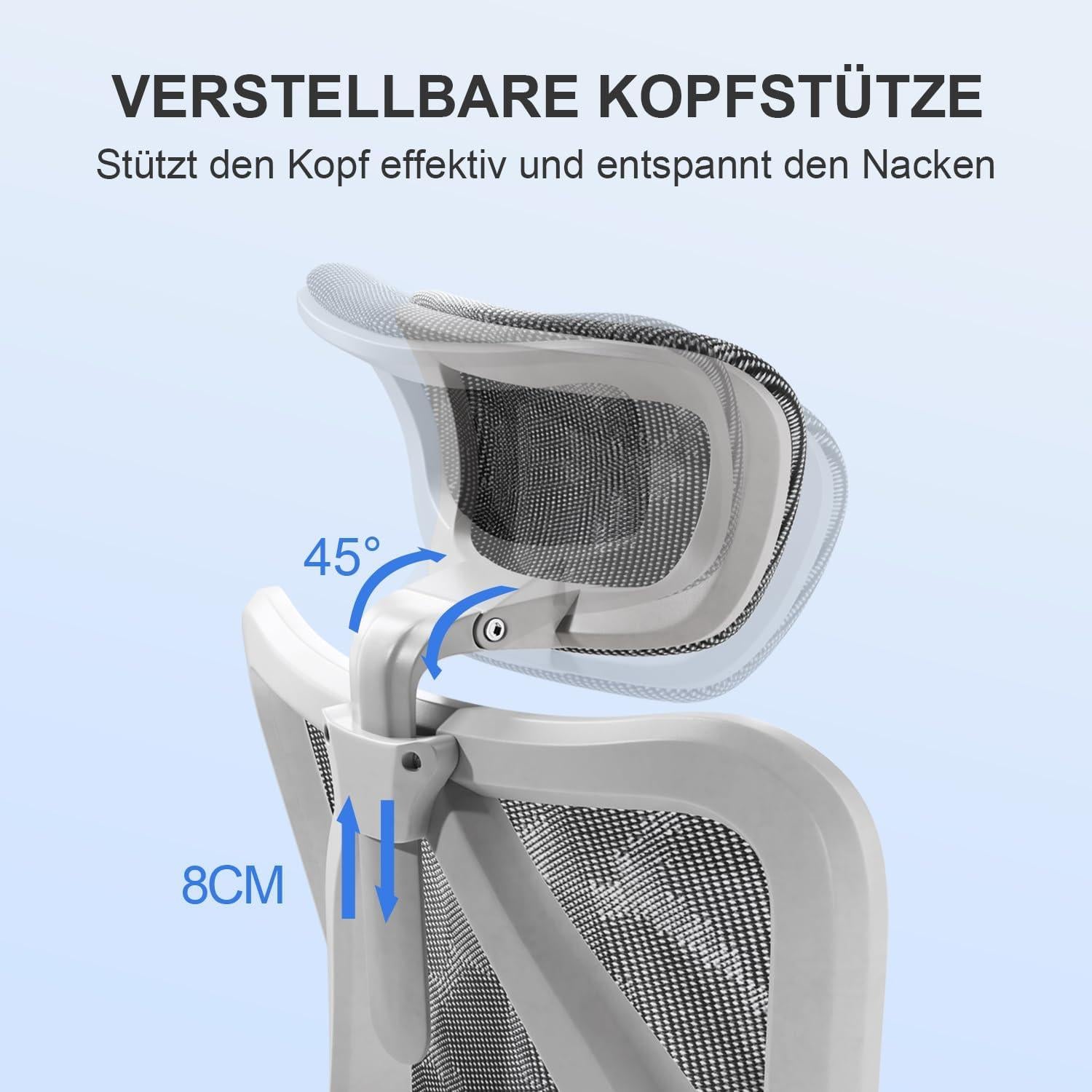 Ergonomischer Bürostuhl SIHOO M57 mit Lendenwirbelstütze, 3D-Armlehnen