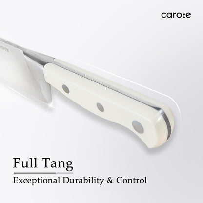 CAROTE Profi Messer Set mit Messerblock, 14-teilig Stahl Küchenmesser