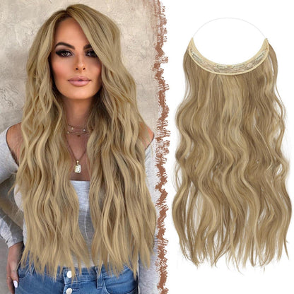 Haarverlängerung gewellt, hellbraun & blond, 50cm