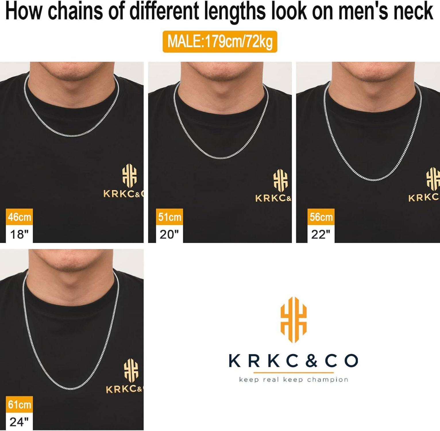 KRKC&CO Diamantschliff Cuban Link Panzerkette Gold 50,8cm