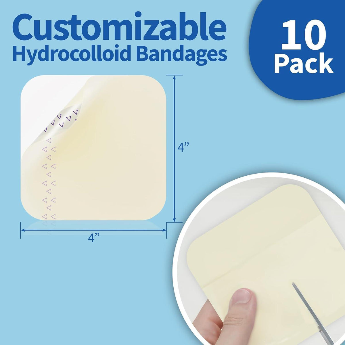 Hydrokolloid-Verbände groß 10x10cm – Wundpflaster für schnelle Heilung