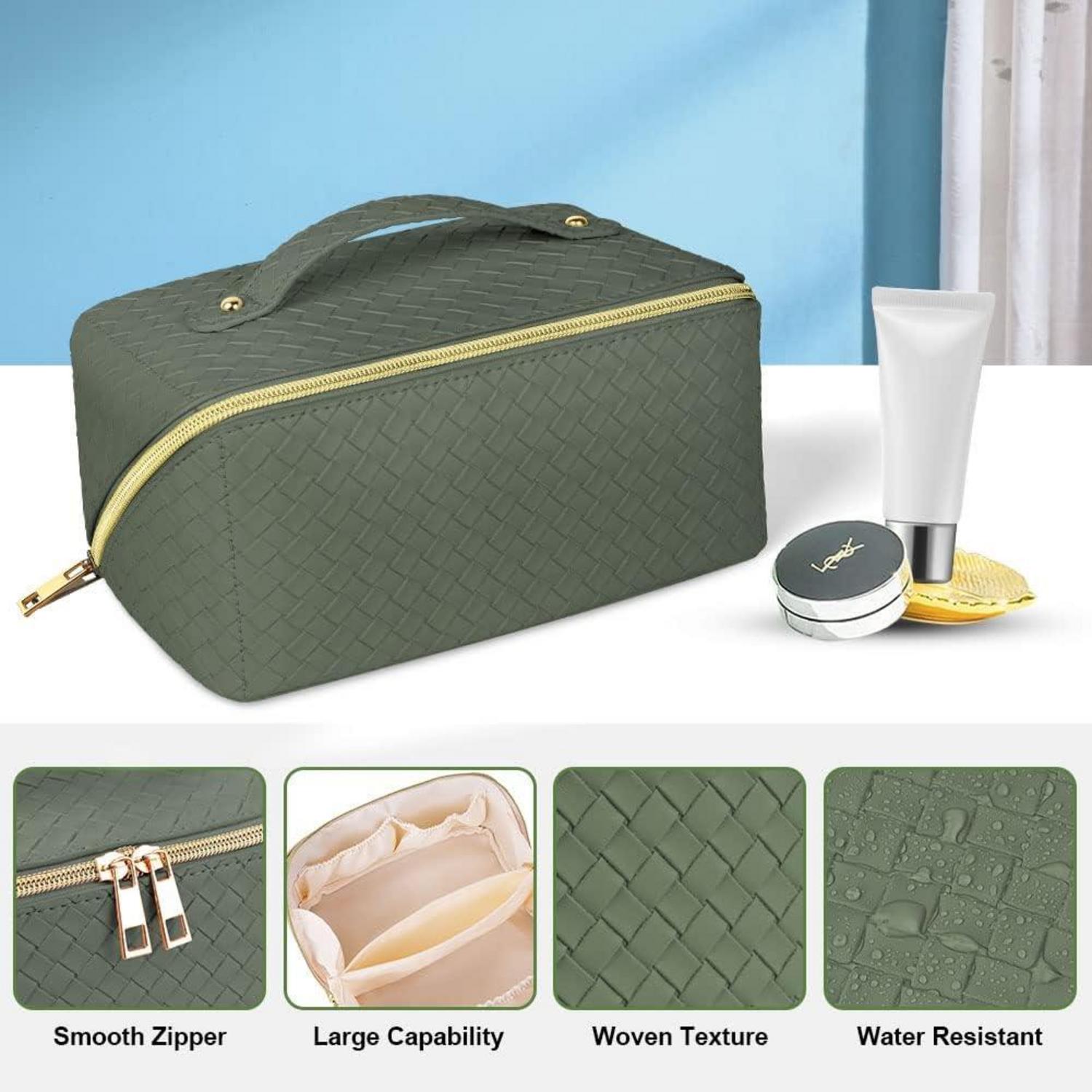 Kosmetiktasche PU Leder Reise Make-up Organizer Große Kapazität