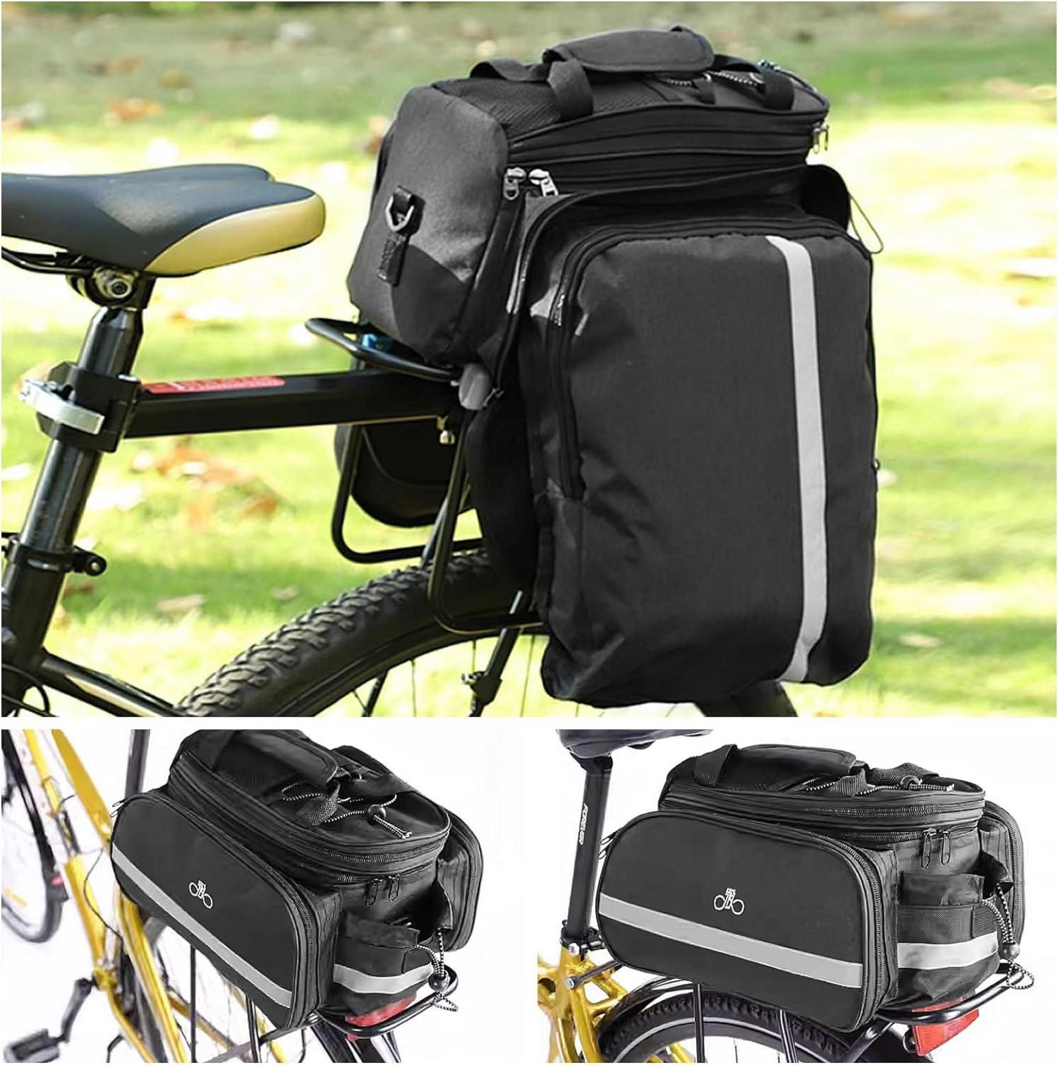 Fahrrad Gepäckträgertasche 10-20L Wasserdicht mit Regenschutz und Reflektierend