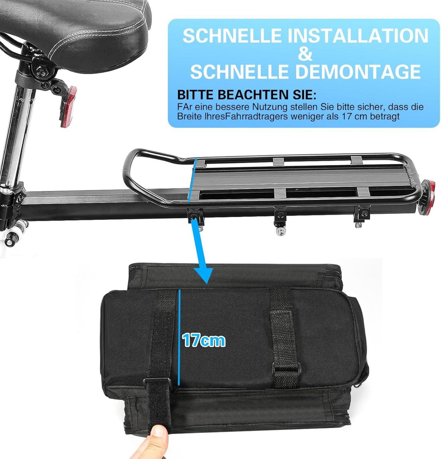 FINEW Fahrrad Gepäckträgertasche 10-20L Multifunktionale Hinter Gepäcktasche