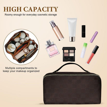 Reise Kosmetiktasche PU Leder Make-up Tasche Große Kapazität