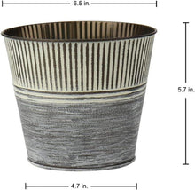 Oairse 6er Set Verzinkte Vintage Blumentöpfe für Moderne