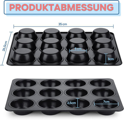 Muffinform für 12 Muffins mit