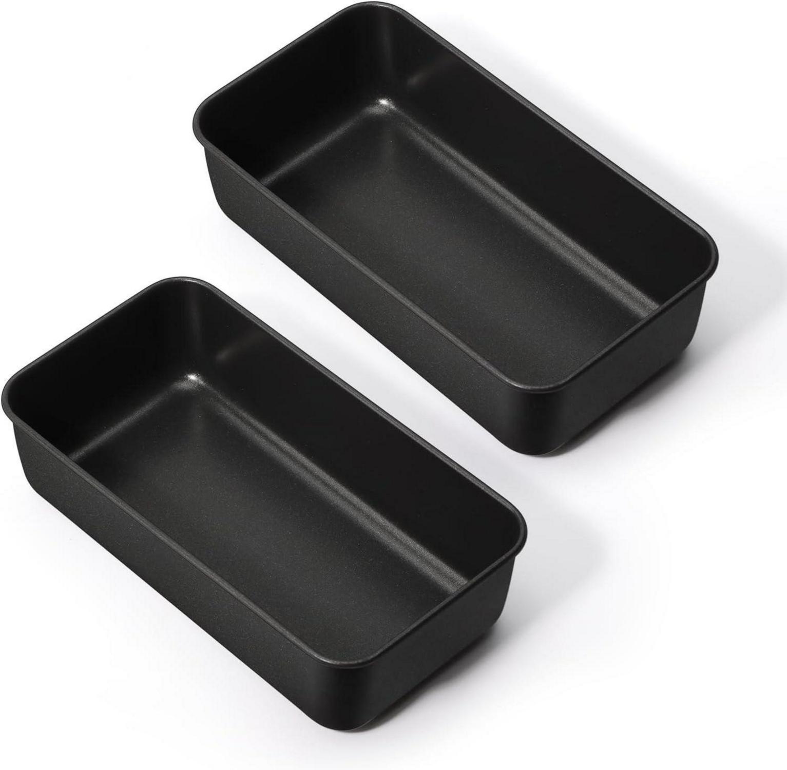 Edelstahl Brotbackform 2er Set Schwarz Antihaftbeschichtung