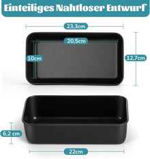 Homikit Kastenform 2er Set Edelstahl Antihaft