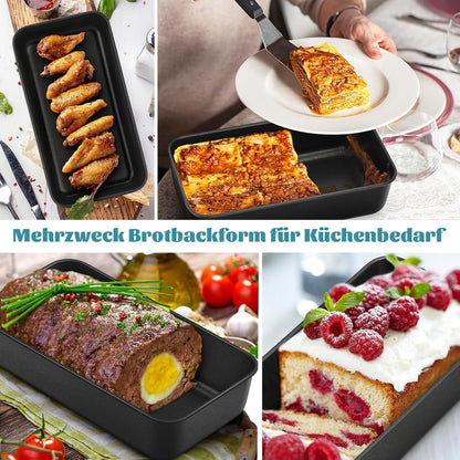 Homikit Kastenform Set Edelstahl Antihaftbeschichtung 23x12x6 cm