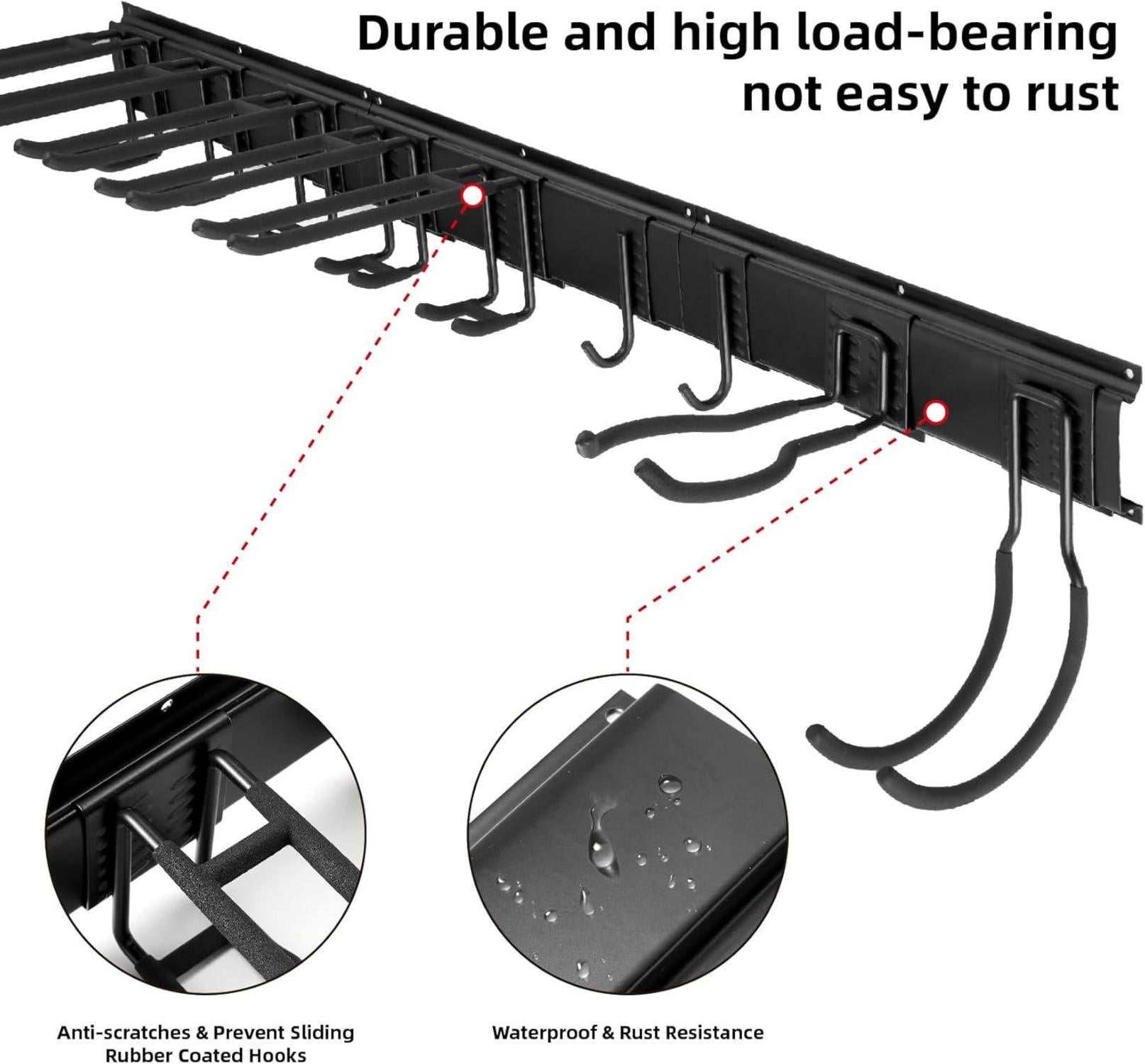 Garage Tool Management Wandregal mit Haken 9 verstellbaren Bügeleisen