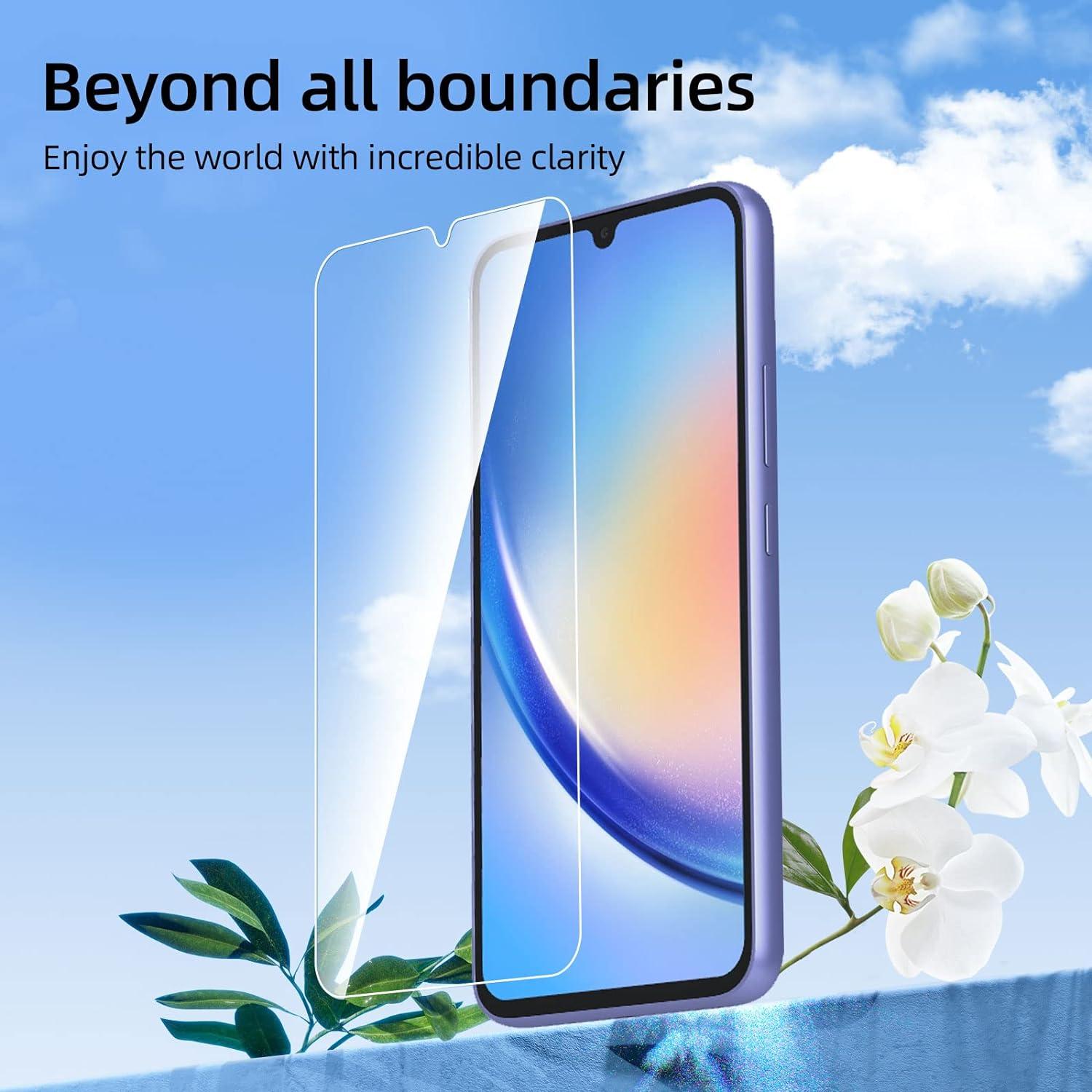 Panzer Schutz Glas Samsung Galaxy A34 5G - 3er Set - 9H Härte - HD