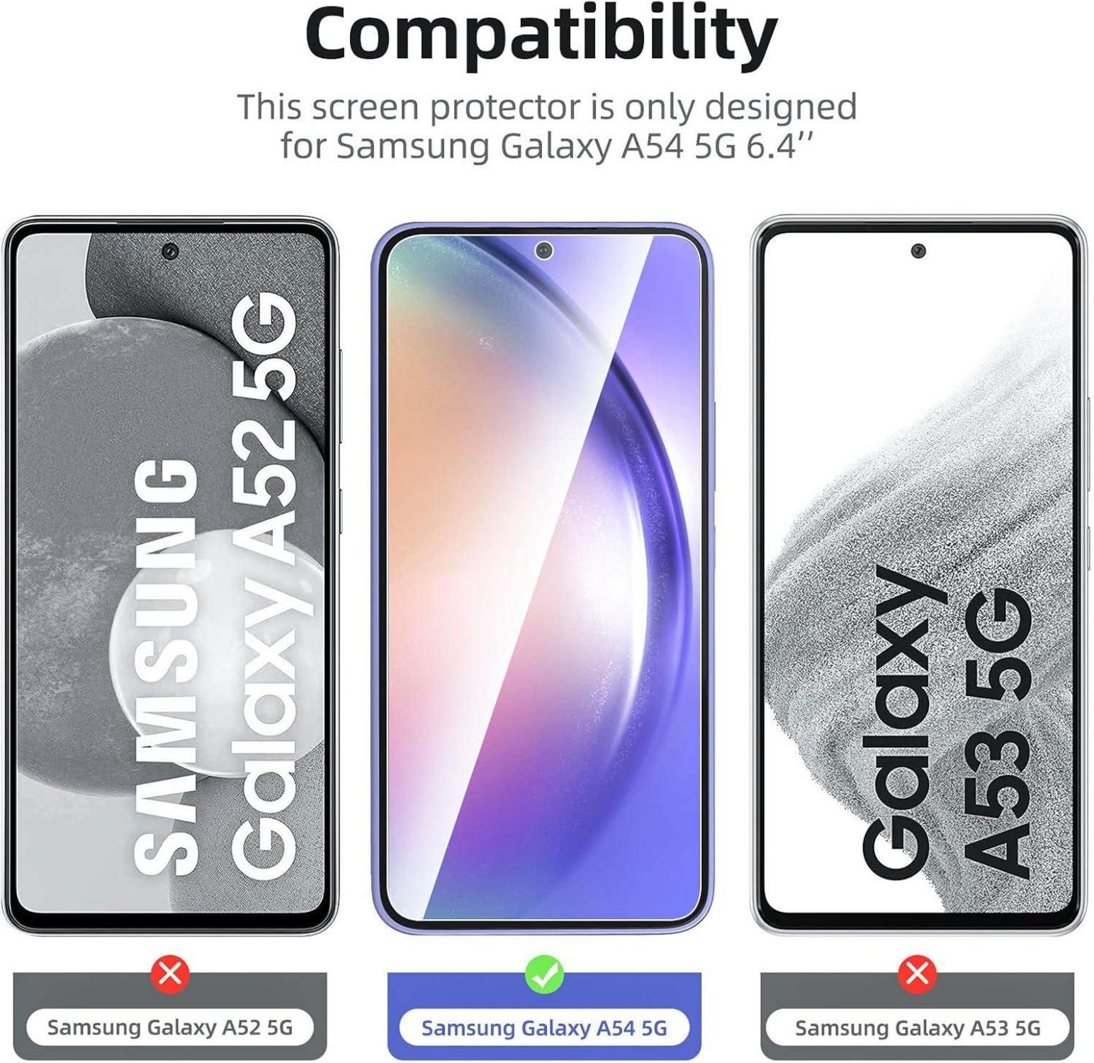 Panzer Schutzglas Samsung Galaxy A54 5G 9H Displayschutz 3