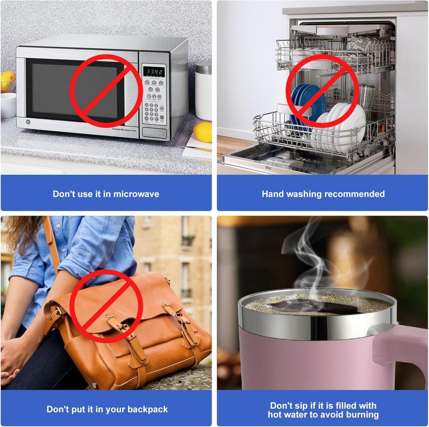 Thermobecher Strohhalm Henkel Deckel 850ML Edelstahl BPA Frei