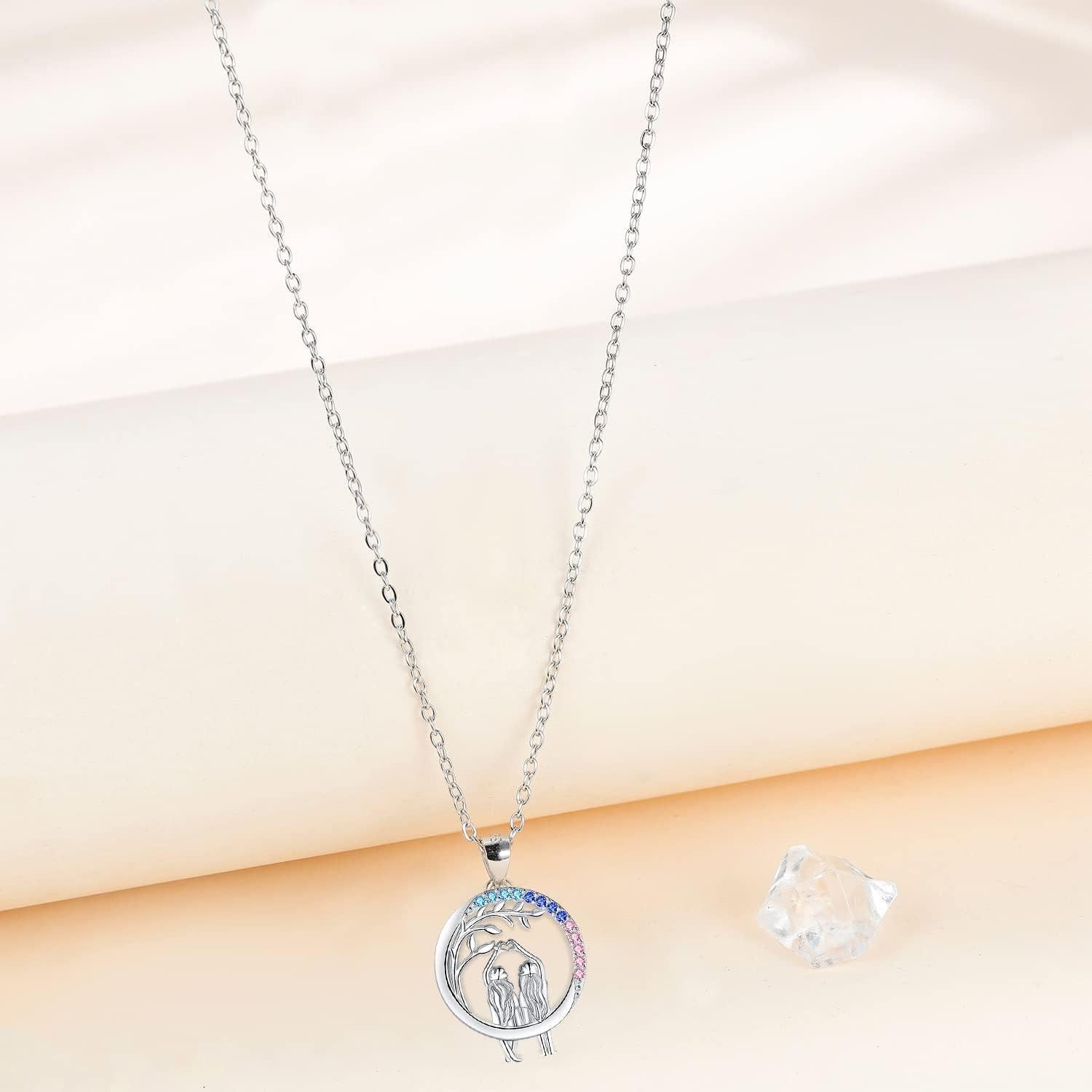 925 Sterling Silber Schwester Kette Halskette Geburtstag Weihnachten Geschenk
