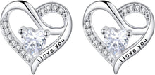 Herz Ohrringe Silber 925 Zirkonia Valentinstag Muttertag Geschenk