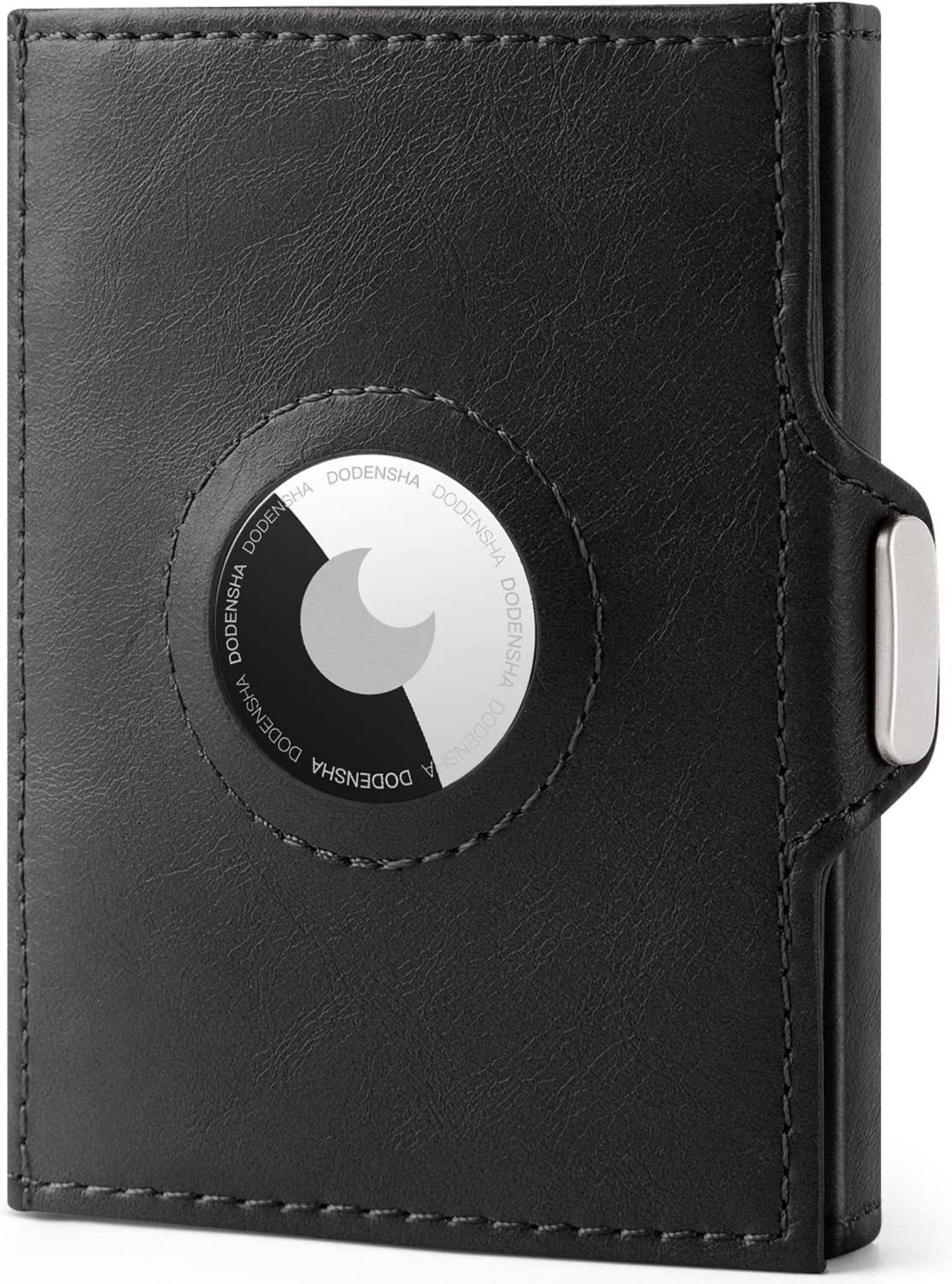 Minimale RFID-Schutz Geldbörse Münzfach Schwarz Slim Wallet