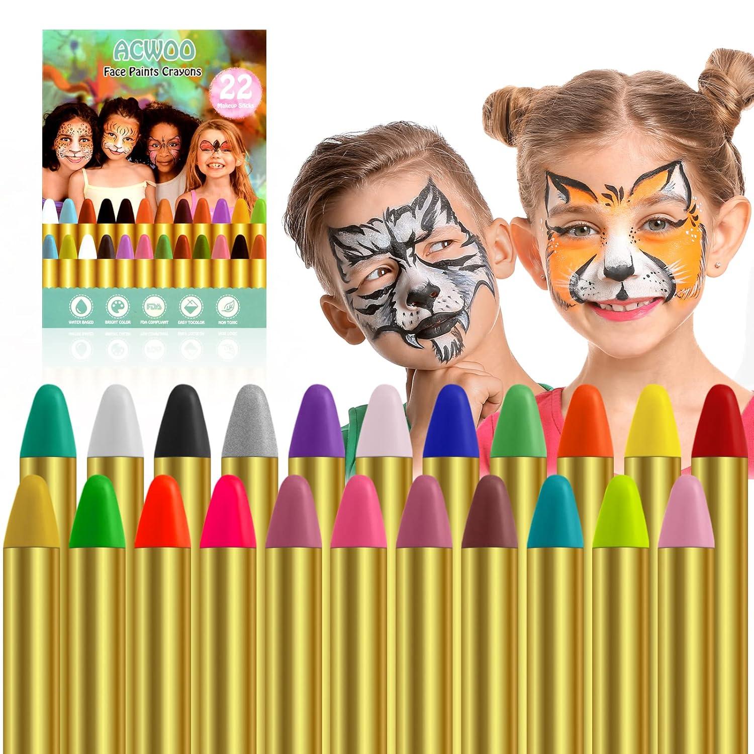 Kinderschminke Set Schminkpalette Fasching Halloween Körpermalfarben
