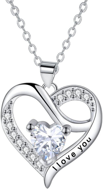 Herz Halskette Silber 925 Zirkonia Valentinstag Muttertag