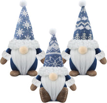Weihnachtswichtel Figuren Set Weihnachtsdeko Blau
