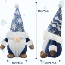 3er Set Weihnachtswichtel Figuren Blau
