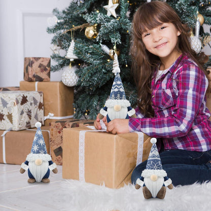 Weihnachtswichtel Figuren 3er Set Weihnachtsdeko für Home Küche Blue