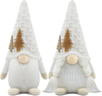 Weihnachtswichtel Set Weiß Christmas Deko Figuren - 2er