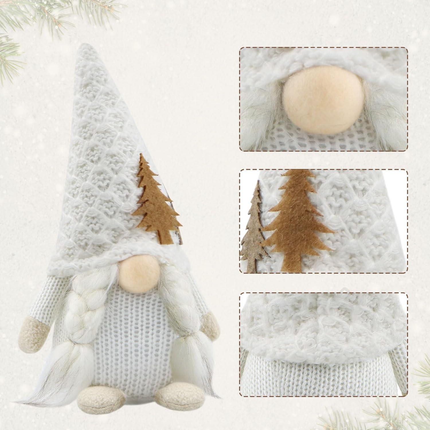 Weihnachtswichtel Set Weiß Christmas Deko Figuren - 2er