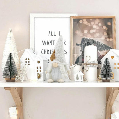 Weihnachtswichtel Gnome Set Weiß - Hausdekoration und Geschenkidee