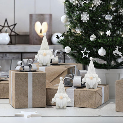 Set Gehydy Weihnachtswichtel Figuren Weiß - Weihnachtsdeko für Home und Küche